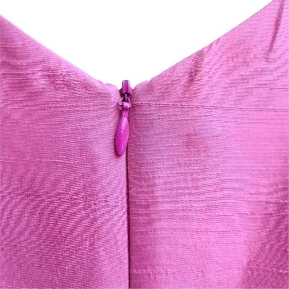 100% Silk Classic A-line Lynn Lugo Dress in Pink, Made in USA, Size Small - Picture 6 of 9